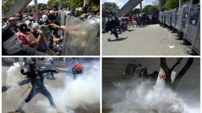 Las diferentes manifestaciones en Caracas, Venezuela.