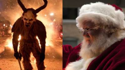 La insólita aparición del Krampus es en la vísperas de la llegada de San Nicolás.