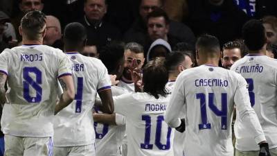 Real Madrid se enfrenta este martes al Chelsea por la vuelta de cuartos de final de la Liga de Campeones. Foto AFP.