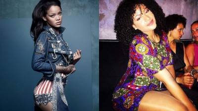 La cantante Rihanna y la bailarina Shirlene Quigley.