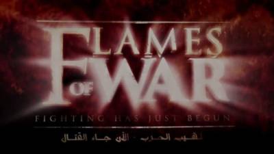 El título de la producción al estilo Hollywood del Estado Islámico, 'Las llamas de la Guerra. La lucha acaba de comenzar'.