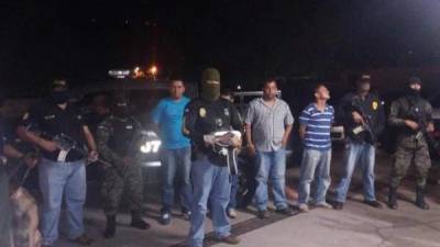 Uno de los detenidos es policía activo asignado a jefatura número 14 de Ocotepeque.