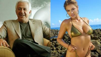 El director creativo de Guess, Paul Marciano, y la bella modelo Kate Upton.