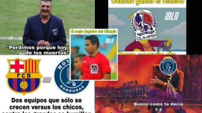 Los memes que ha dejado la disputa del clásico capitalino que le ganó el Olimpia (2-1) al Motagua en el Torneo Apertura 2020.