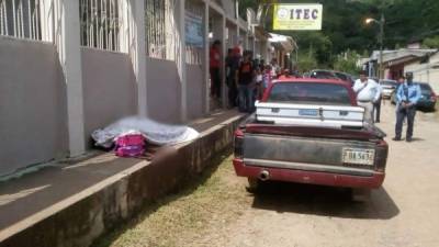 Escena del crimen en la zona oriental de Honduras.