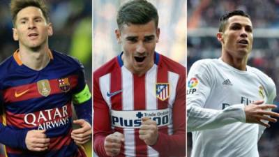 Messi, Griezmann y Cristiano Ronaldo son la esperanza de gol en los tres clubes.