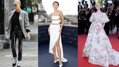 Famosas como Hailey Bieber, Zendaya y Elle Fanning lucen conjuntos en tendencia este 2025 como ser el deportivo, el asimétrico y romántico.