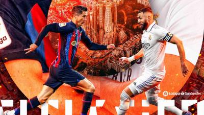 Robert Lewandowski y Karim Benzema comandarán la zona ofensiva del Barcelona y Real Madrid respectivamente.