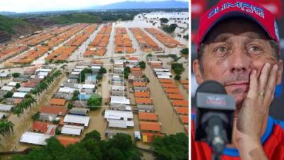 Pedro Troglio mostró su apoyo a los afectados por la tormenta tropical Eta.