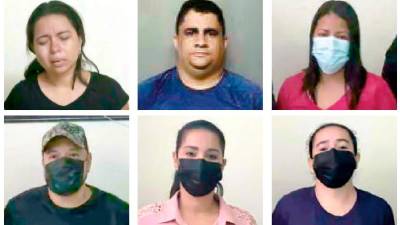 <b>Sayra Romero, Yuri Valle, Yoleth Gutiérrez, Roberto Vásquez, Nora López y Sandra Cruz.</b>