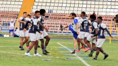 La Sub-23 de Honduras estuvo entrenando en el estadio Nacional de Tegucigalpa.