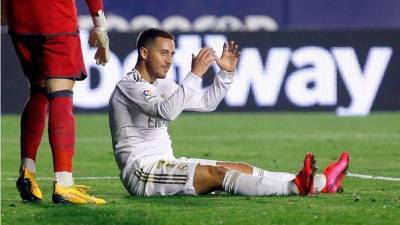 Eden Hazard se lesionó en la visita del Real Madrid contra el Levante.