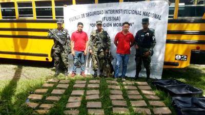 El cargamento del alucinógeno fue llevado a Puerto Cortés junto con los dos detenidos.