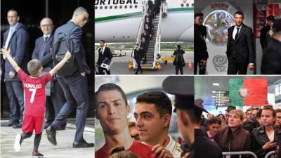 La Selección de Portugal, con su estrella Cristiano Ronaldo a la cabeza, llegó este sábado a Rusia para la disputa del Mundial de fútbol 2018.