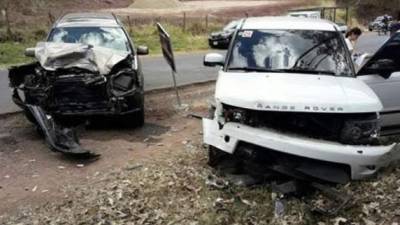 El estado en el que quedaron los automotores involucrados en el choque.