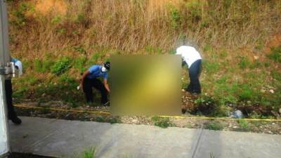 Escena del crimen en Tegucigalpa.