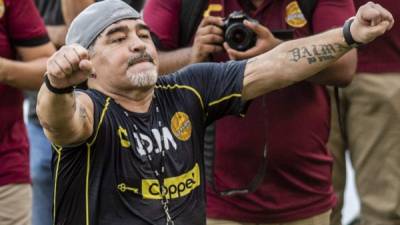Diego Maradona ha logrado grandes resultados con los Dorados. FOTO AFP.
