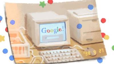 Para su 21 aniversario, Google escogió una imagen sencilla, que hace recordad sus humiles orígenes con un toque de celebración.
