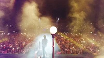 El público de Tegucigalpa respondió a Ricardo Arjona anoche en el Chochi Sosa.