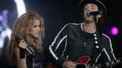 Shakira y Gustavo Cerati en su último concierto.