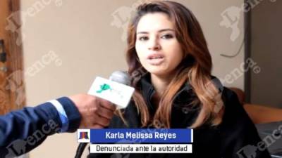 Karla Melissa Reyes relató a Lenca Televisión que José Luis fue su pareja y que solo le pegó una cachetada.