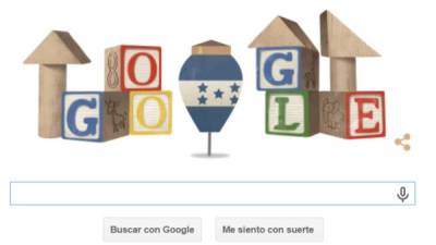 El 'Doodle' creado por Google para celebrar el Día del Niño de Honduras.
