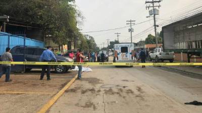 Foto de archivo de un hecho violento en San Pedro Sula.