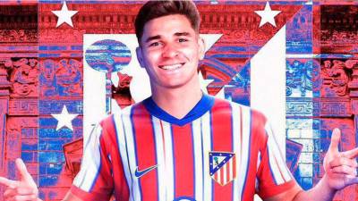 Julián Álvarez fue anunciado como jugador del Atlético de Madrid.