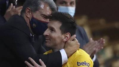Joan Laporta fue consultado sobre un posible regreso de Messi al Barcelona. Foto archivo Diario Marca.