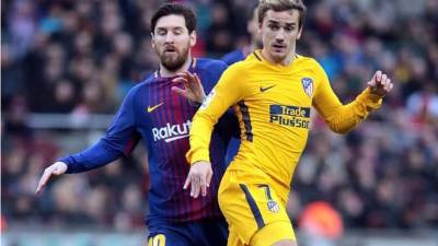 Messi y Griezmann en un Barcelona-Atlético. Foto Mundo Deportivo