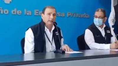 Juan Carlos Sikaffy, presidente del Cohep, y Armando Urtecho, director ejecutivo.