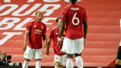 Anthony Martial marcó el gol de la victoria del Manchester United en Old Trafford. Foto EFE