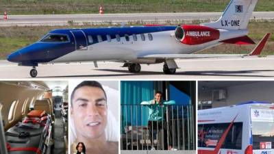 Cristiano Ronaldo volvió a Italia para continuar con la cuarentena que debe guardar luego de dar positivo por coronavirus durante la concentración de la Selección de Portugal. Y viajó en un exclusivo avión ambulancia.