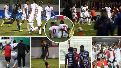 Estas son las imágenes más llamativas que nos dejó la victoria del Olimpia (2-1) contra el Motagua en una disputa más del clásico capitalino en el estadio Nacional.