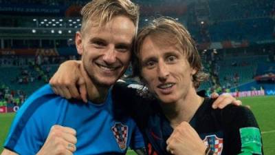 Rakitic y Modric han sido piezas claves de Croacia en el Mundial de Rusia. FOTO TWITTER.