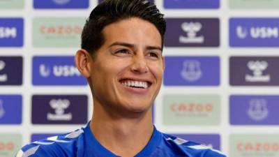 El colombiano James Rodríguez se mostró ilusionado de llegar al Everton.