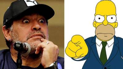 Maradona ahora tiene un nuevo enemogo, Homero Simpsons.