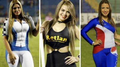 Los primeros partidos de las semifinales del fútbol hondureño son adornados por bellas chicas que engalanan los estadios Morazán y Nacional.