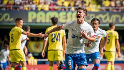 Gavi anotó uno de los goles en la victoria del Barcelona.