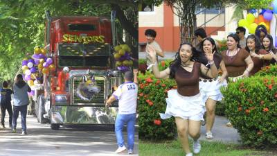 Los estudiantes de último año del Instituto Bilingüe Big Step realizaron su tradicional <b>Senior Entrance</b> con una caravana que partió desde el restaurante Dennys, en Jardines del Valle, hasta las instalaciones del colegio.