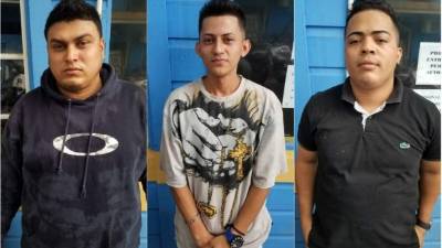 Rolbin Maldonado Deras (26), Jacobo Andrés Valladares Romero (23) y Donaldo Okeli Antúnez Pineda (20) será remitidos a la Fiscalía.