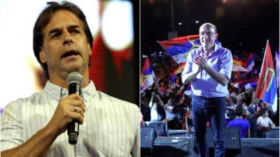 Candidatos. Luis Lacalle Pou (Partido Nacional) buscará sacar del poder al Frente Amplio, cuyo candidato es Luis Martínez. EFE