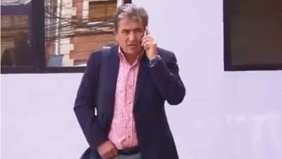 Jorge Luis Pinto se dejó ver este jueves en Tegucigalpa.