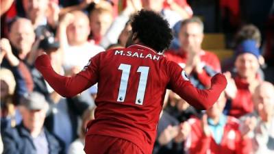 Mohamed Salah marcó para el triunfo del Liverpool sobre el Brighton & Hove Albion. Foto AFP