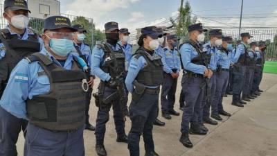 Agentes de la Policía Nacional de Honduras.