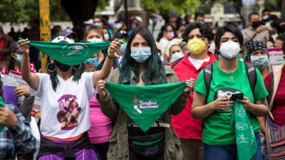 Feministas hondureñas en una manifestación.