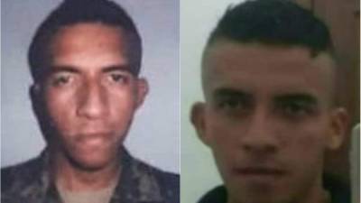 Evaristo Argüello de 18 años, solado del Ejército y German Duarte Mejía de 25 años, Suboficial del Ejército.