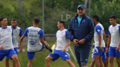 Diego Vázquez volvió a los trabajos al frente de la selección hondureña.