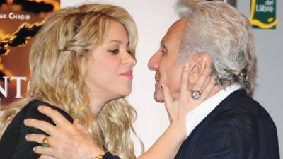 La cantante Shakira y su padre.