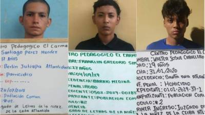 Entre los fugados están Walter Caballero (19), Franklin Simeón (18) y Santiago Pérez (18).